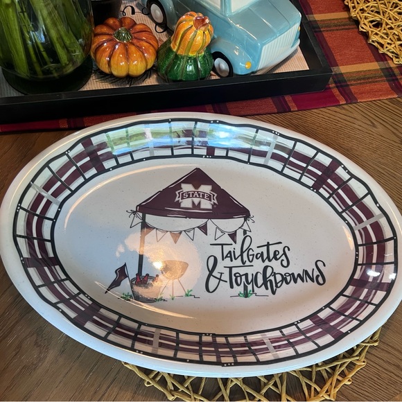 NEW Magnolia Lane Ole Miss Melamine Tailgate Platter - Picture 2 of 6